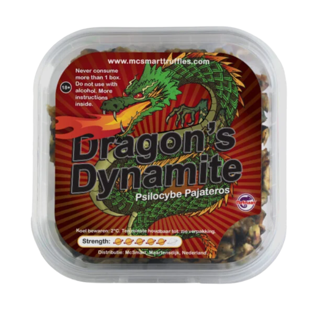 Truffes magiques Dragon's Dynamite, paquet de 20 grammes – truffes énergétiques transparentes à la psilocybine